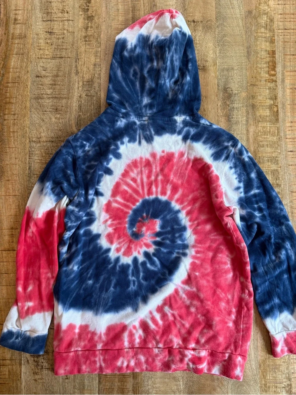 Kids USA Red White Blue Tie Dye Hoodie Youth XL 14-16 Patriotic Pullover